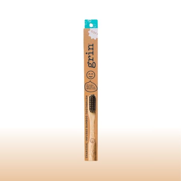 Grin Charcoal-Infused Bamboo Toothbrush (Soft)